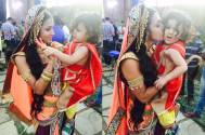 Barkha Bisht bonds with chota Hanuman